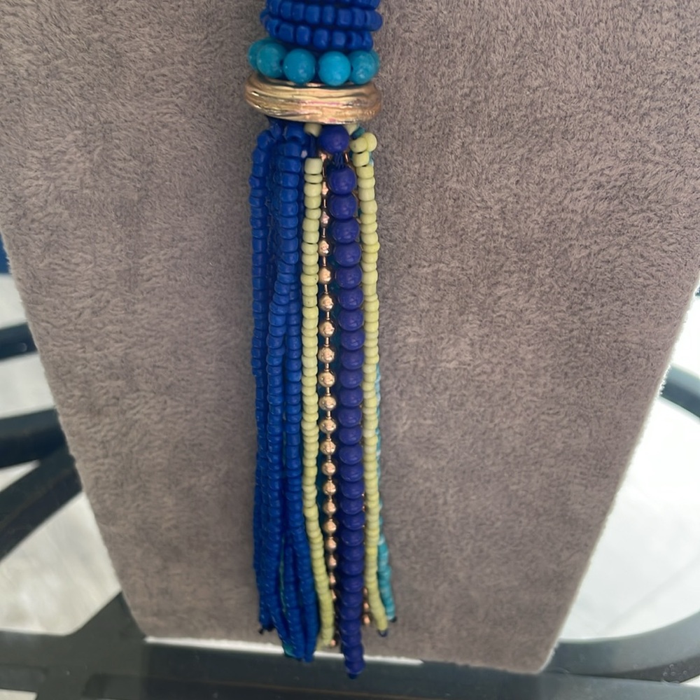 Chico’s Beaded Tassel Necklace - Picture 4 of 5